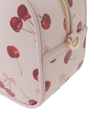 Maison de FLEUR チェリー柄ボストンバッグ Pink