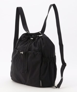 LA BAGAGERIE 【MONICA】クリンクルナイロン　ドロスト2WAYバッグ ブラック