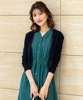 ANY SIS 【UVケア・洗える】ショートレングス カーディガン ネイビー