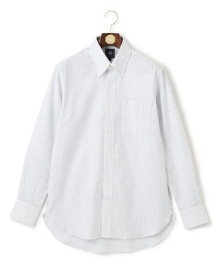 J.PRESS MEN 【WEB・一部店舗限定】ターコイズストライプシャツ/B.D. ターコイズブルー系1