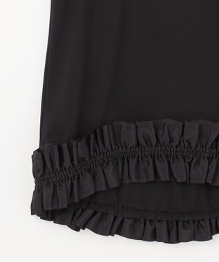 GRACE CONTINENTAL ヘムフリルカットトップ ブラック