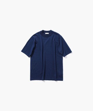 ATON RECYCLED FRESCA COTTON | ハーフスリーブプルオーバー NAVY