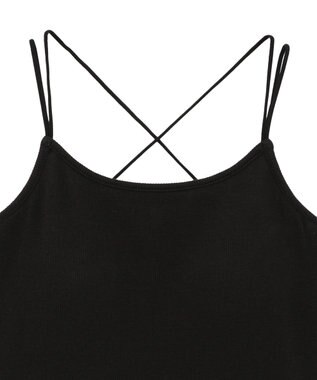 earth music&ecology クロスストラップカップ付キャミソール Black