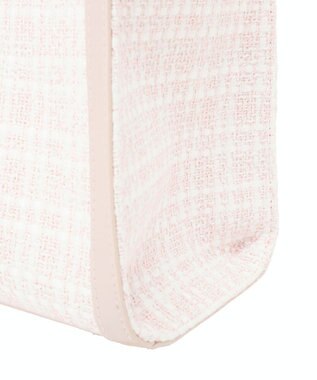 Maison de FLEUR スカーフ付きツイードスクエアトートバッグ Pink