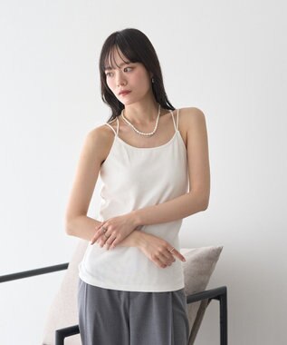 earth music&ecology クロスストラップカップ付キャミソール Ivory