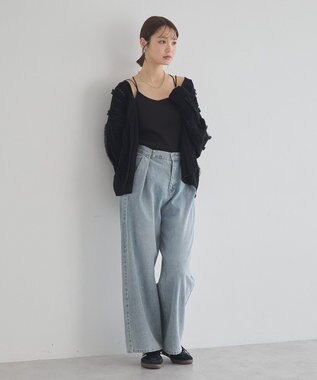 earth music&ecology クロスストラップカップ付キャミソール Black