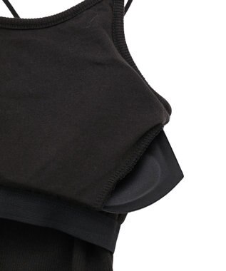 earth music&ecology クロスストラップカップ付キャミソール Black