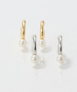 Phoebe 〈痛くないシリーズ/金属アレルギー対応〉ソロパールフープライトフィットイヤリング　ゴールド/ニッケルフリー ゴールド