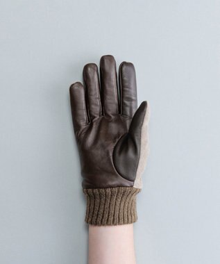 ORuKuBET ピッグスエードラムコンビカフスグローブ(MEN)【日本製・タッチパネル対応】 グレー