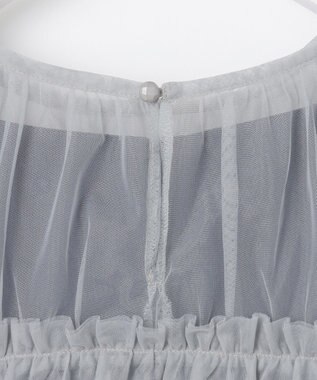 ANY SIS 【Lily Calin】チュールフリルトップス×ドレスセット ブルー×アイスグレー