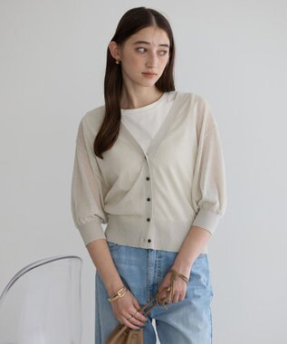YECCA VECCA コットンスムースノースリーブトップス Off White