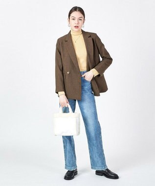 LeSportsac SMALL TWO WAY DENIM TOTE/ホワイトデニム/クリームシェルパ ホワイトデニム/クリームシェルパ