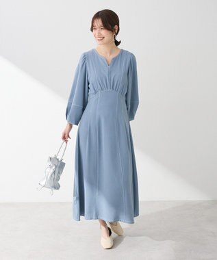 Green Parks ・ＥＬＥＮＣＡＲＥ　ＤＵＥボリュームスリーブワンピー Blue
