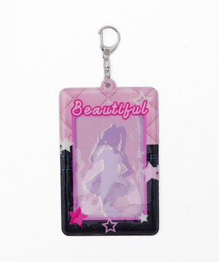 WEGO 【痛バ＆推し活グッズ】デニムグラフィックカードホルダーキーホルダー 柄3