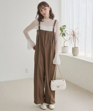 WEGO 【ANGIE VINTAGE】ベアオールインワン カーキ