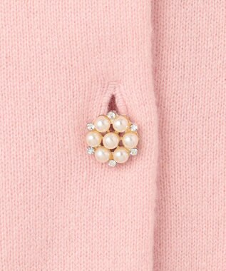 組曲 L 【アンサンブル対応可】ピュアカシミヤ ビジューカーディガン ピンク系