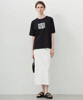 ICB L 【接触冷感・UVケア・洗える】ゼブラ柄 TEE ブラック系