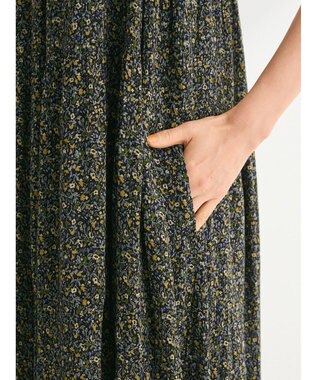 Green Parks 楊柳クレープボリュームキャミワンピース Yellow