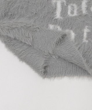 WEGO ロゴシャギーショートニット グレー