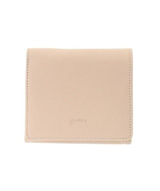 genten ピア ボックス2つ折り財布 エクリュ
