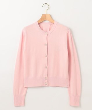 組曲 L 【アンサンブル対応可】ピュアカシミヤ ビジューカーディガン ピンク系