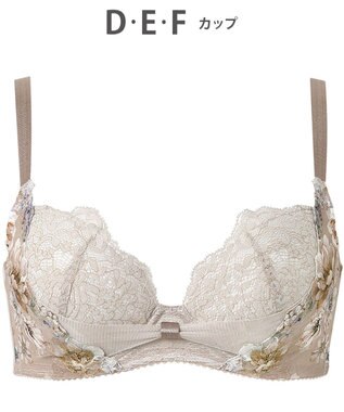 WACOAL ブラジャー 【リボンブラ 脇すっきり】 脇高設計 着やせシルエット 動いても谷間キープ Gカップまで対応 大きいサイズ レディース BXB443 /ワコール