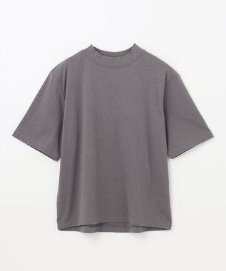 ANY 【UVケア】ビューティーベーシックモックネック半袖プルオーバー チャコール