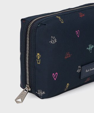 Paul Smith ミックスドゥードゥル ポーチ ネイビー
