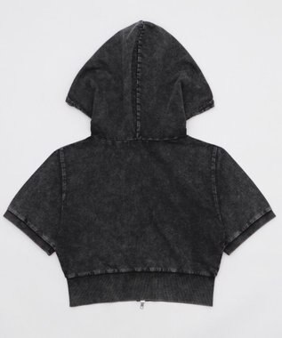 WEGO 半袖ショートパーカー スミクロ