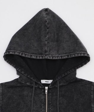 WEGO 半袖ショートパーカー スミクロ