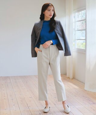 Tiaclasse 【洗える】テーパードパンツ アイボリー