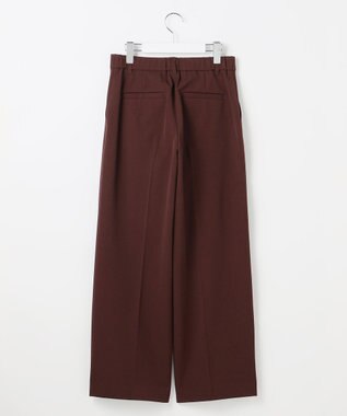 自由区 L 【19号サイズまで展開・カタログ掲載】TRギャバ裏起毛ワイド パンツ ボルドー