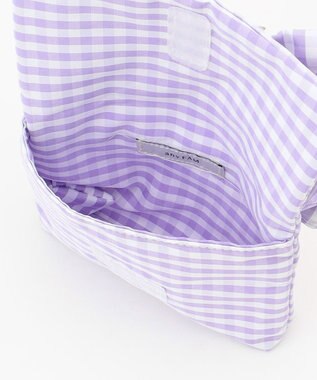 ANY KIDS フリルリボン 移動 ポケット ポシェット ラベンダーギンガム