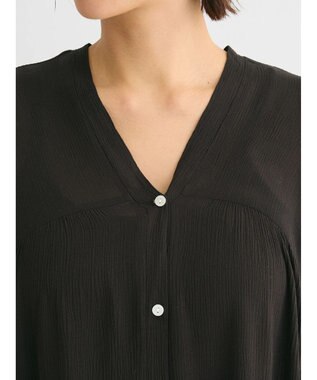 Green Parks Ｉ　レーヨンクレープチュニック Black