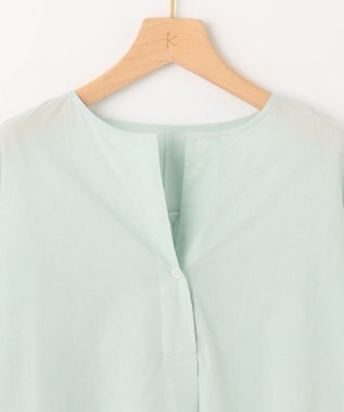 組曲 【洗える】ナチュラルローンスキッパー ブラウス スモーキーグリーン系