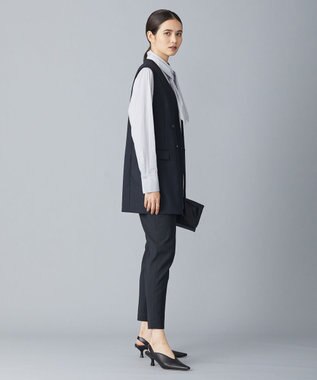 ICB 【洗える】 ウールマットウース ノーカラージレ ブラック系