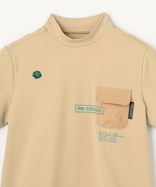 PW CIRCULUS 【WOMEN】ポケットモックネック ゴルフウェア レディース ベージュ系