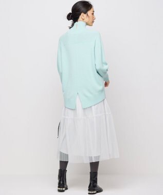 組曲 L ラメチュールプリーツ スカート シルバー系