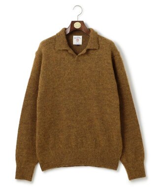 J.PRESS MEN 【J.PRESS ORIGINALS】Shaggy Dog Sweater Skipper Polo / Japan Made イエロー系