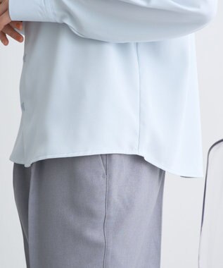 earth music&ecology 2WAYボウタイブラウス サックスブルー