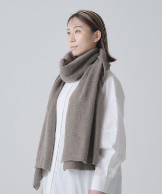 AND WOOL ホワイトカシミヤ100%の大判ストール