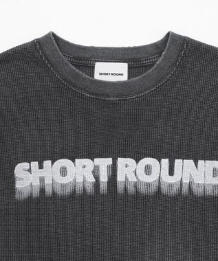 WEGO 【ユニセックス着用ITEM/MLサイズ展開】ブリーチワッフルダメージグラフィックT（SS） スミクロ