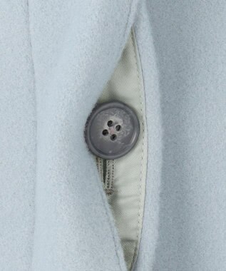 J.PRESS LADIES L ショートビーバー フーデット コート アクアブルー系