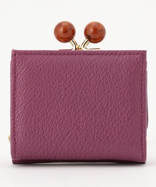 UNBILLION perche アクリル玉三つ折りミニサイフ パープル