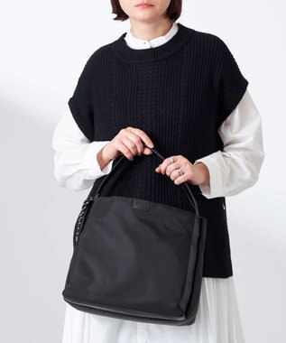 Y'SACCS 【大人のおしゃれ手帖10月号掲載】市川実和子×Y'SACCS　ナイロンすっきりトート ブラック