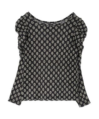 Green Parks ・Ｐｅｔｉｔ　Ｆｌｅｕｒ　フラワーレースプルオーバー White×Black