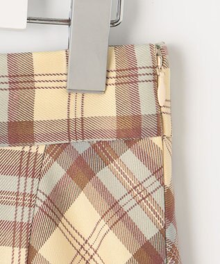 Feroux 【洗える】チェックマーメイド スカート ベージュ系2