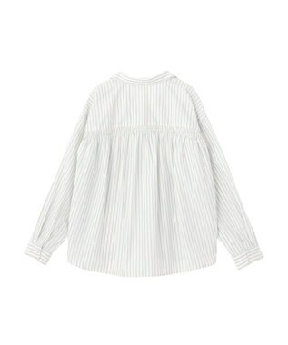 AMERICAN HOLIC 【イージーケア】バックギャザースキッパーシャツ Stripe Ivory