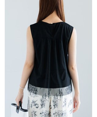 Te chichi ティアードチュールプリーツブラウス ブラック