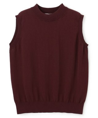 UNFILO L UVモイスト スリーブレスニット ボルドー